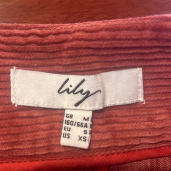 Lily - corduroy, mini skirt rose gold buttons XS sample piece!! - Picture 4 of 11